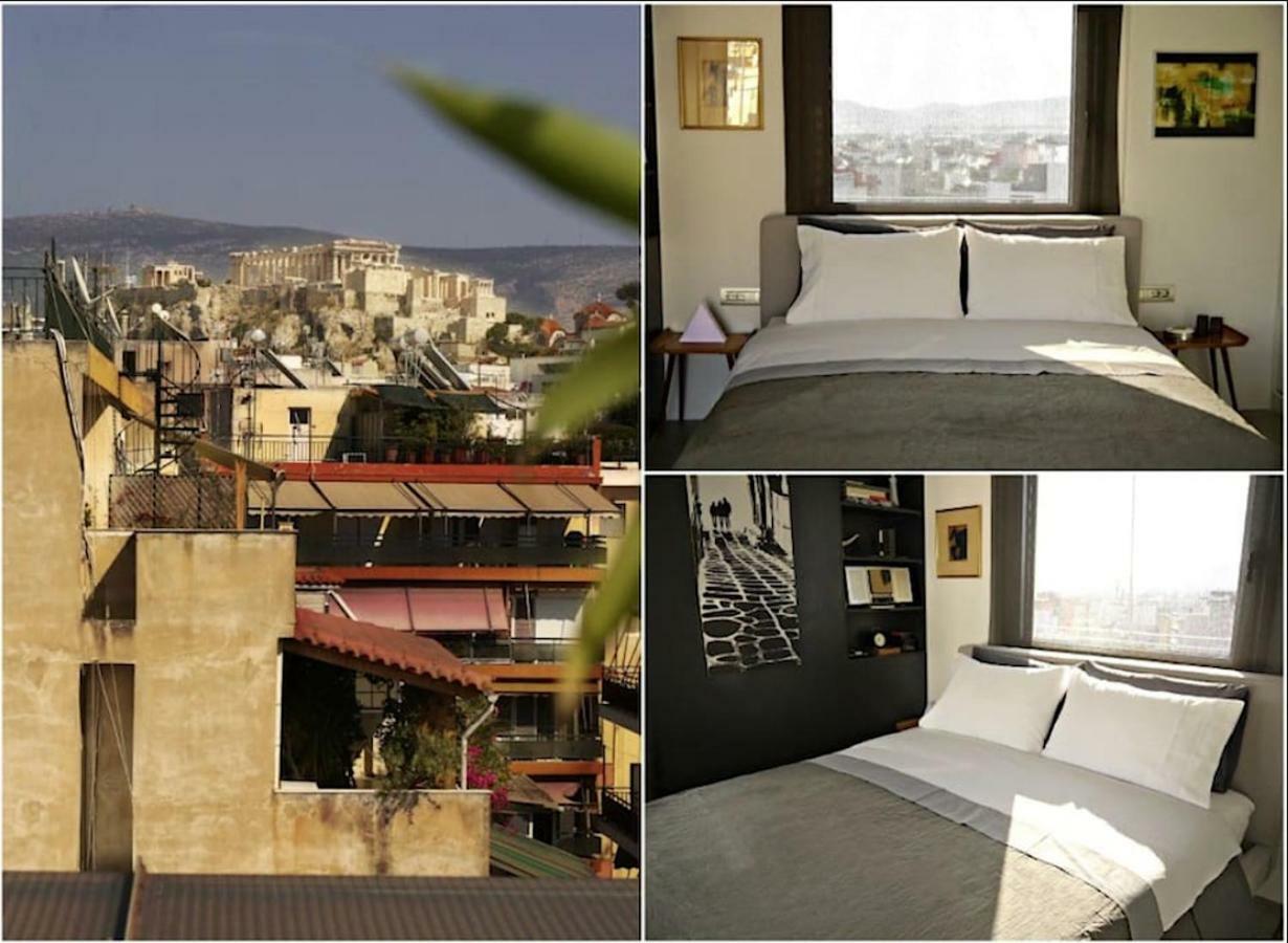 Stylish Penthouse With Acropolis And 360 View Apartment Athens Luaran gambar