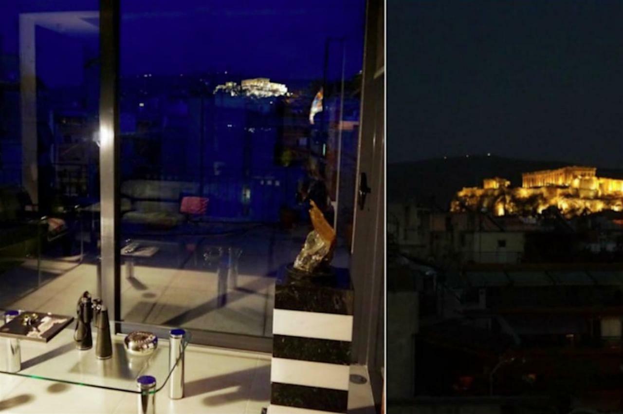 Stylish Penthouse With Acropolis And 360 View Apartment Athens Luaran gambar